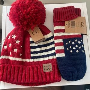 C.C. Hat and Mitten set New with Tags